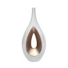 TEAR Vaso decorativo in ceramica laccata colore bianco