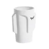 MANTRA Vaso a forma di volto in ceramica bianca