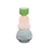 COLLIN Vaso in vetro verde, rosa e blu