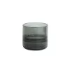 LERY Portacandela in vetro colore grigio