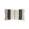 BAIN Federa cuscino in cotone bianco e nero