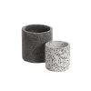 TORHALD Set di due portavasi in materiale terrazzo