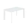 GREGORY Tavolo allungabile 200cm colore bianco piano in vetro