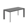GREGORY Tavolo allungabile 220cm colore grigio piano in vetro