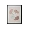FACE Stampa a colori volto femminile con cornice nera