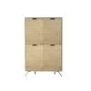 RAVI Credenza a quattro ante in finitura rovere