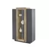 WATERFALL Credenza con vetrina laccata colore antracite